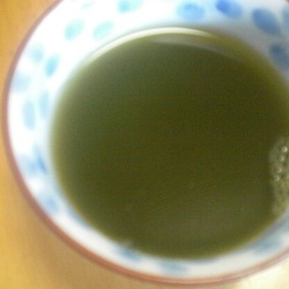 久しぶりだったので濃いめに入れてみました。最後はまた緑茶でうすめて・・・・・（笑）
ごちそうさまでした。
(*^_^*)